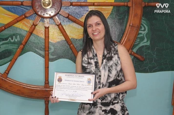 Prefeita Marcella participa de solenidade na Marinha
