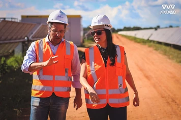 Prefeita Marcella dialoga com representantes da Usina Solar de Pirapora