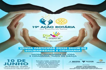 Ação Rotária acontece domingo em Pirapora