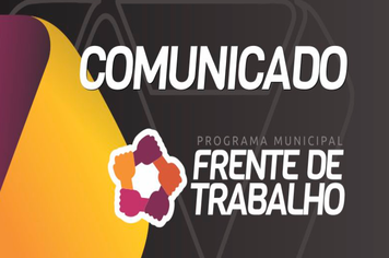 CONVOCAÇÃO PROGRAMA FRENTE DE TRABALHO
