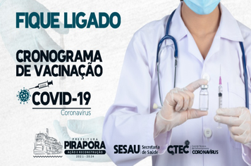Confira o novo cronograma de vacinação: 74 a 70 anos