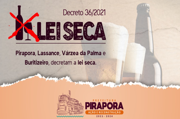 Covid-19: decreto proíbe venda de bebidas alcoólicas em Pirapora