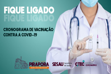Confira o novo cronograma de vacinação