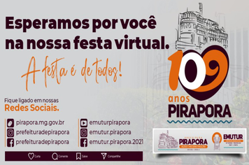 MESMO DISTANTES, CELEBRAMOS PIRAPORA JUNTOS
