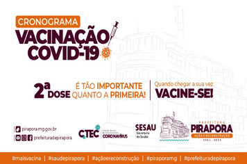 Pirapora avança na imunização contra a Covid-19: Veja cronograma de vacinação de 27/09 a 01/10