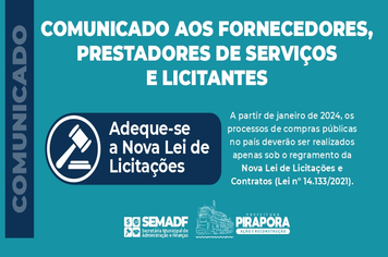 Nova Lei de Licitações já está em vigor