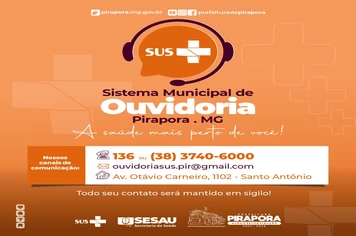 Secretaria de Saúde de Pirapora tem Ouvidoria SUS