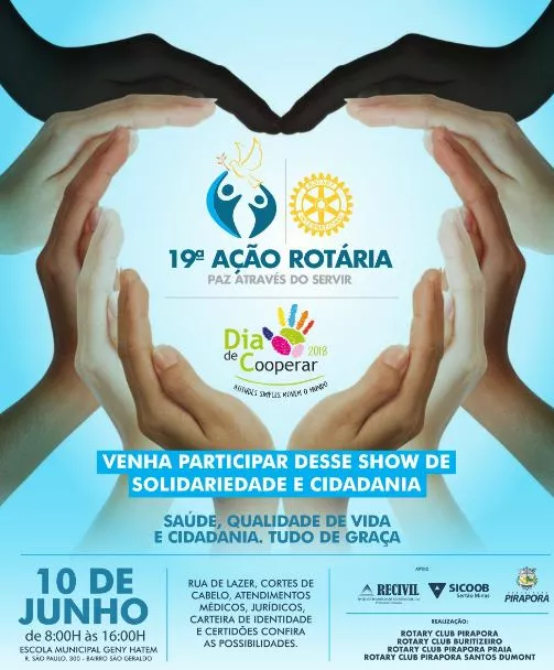 Ação Rotária acontece domingo em Pirapora