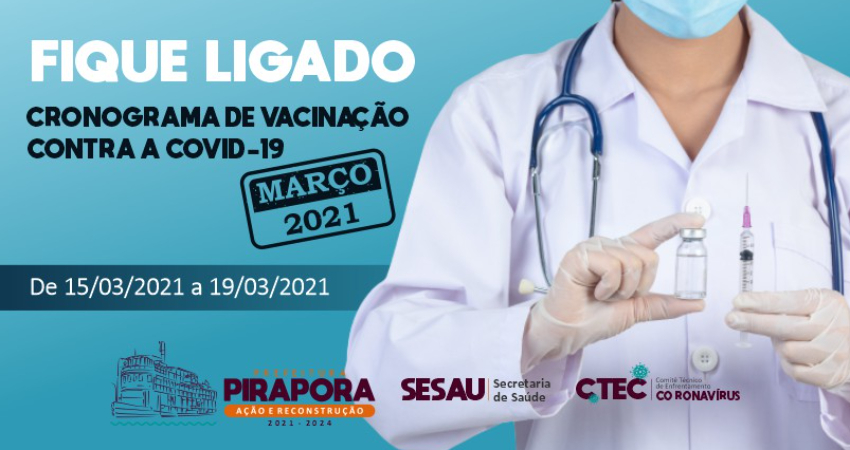 Cronograma de vacinação até o dia 19