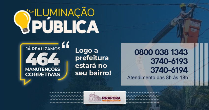 SERVIÇOS NA ILUMINAÇÃO PÚBLICA AVANÇAM PELOS BAIRROS