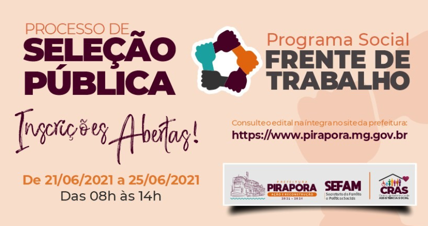 RETIFICAÇÃO NO EDITAL DA FRENTE DE TRABALHO