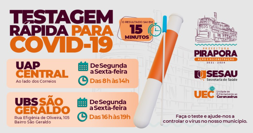 Prorrogação do teste rápido da COVID-19