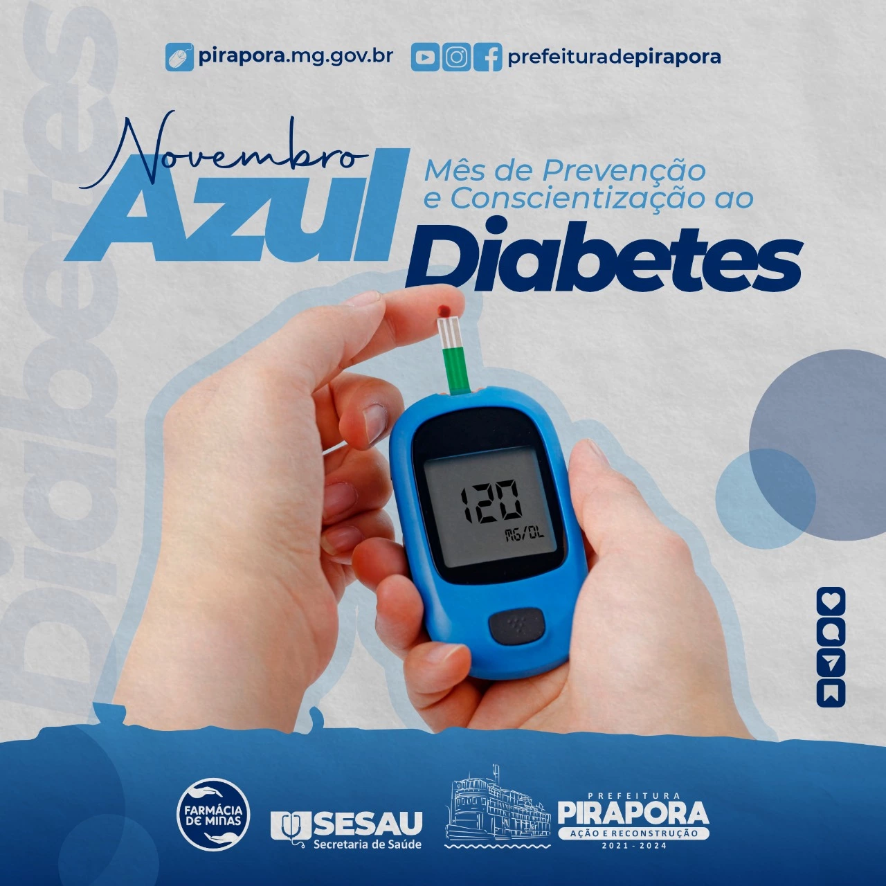 Manhã de conscientização do diabetes na Farmácia de Minas
