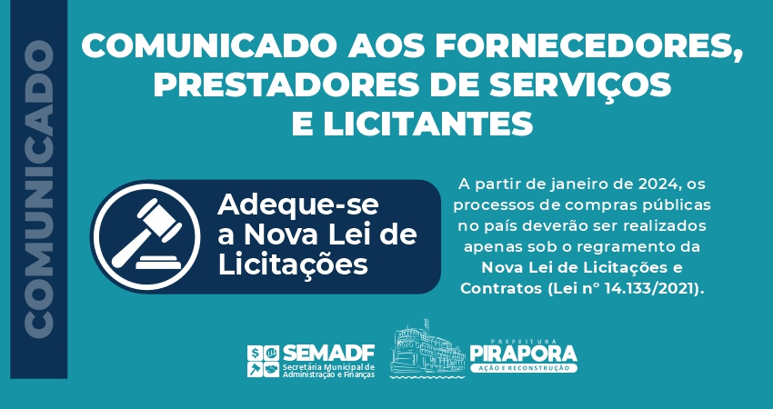 Nova Lei de Licitações já está em vigor