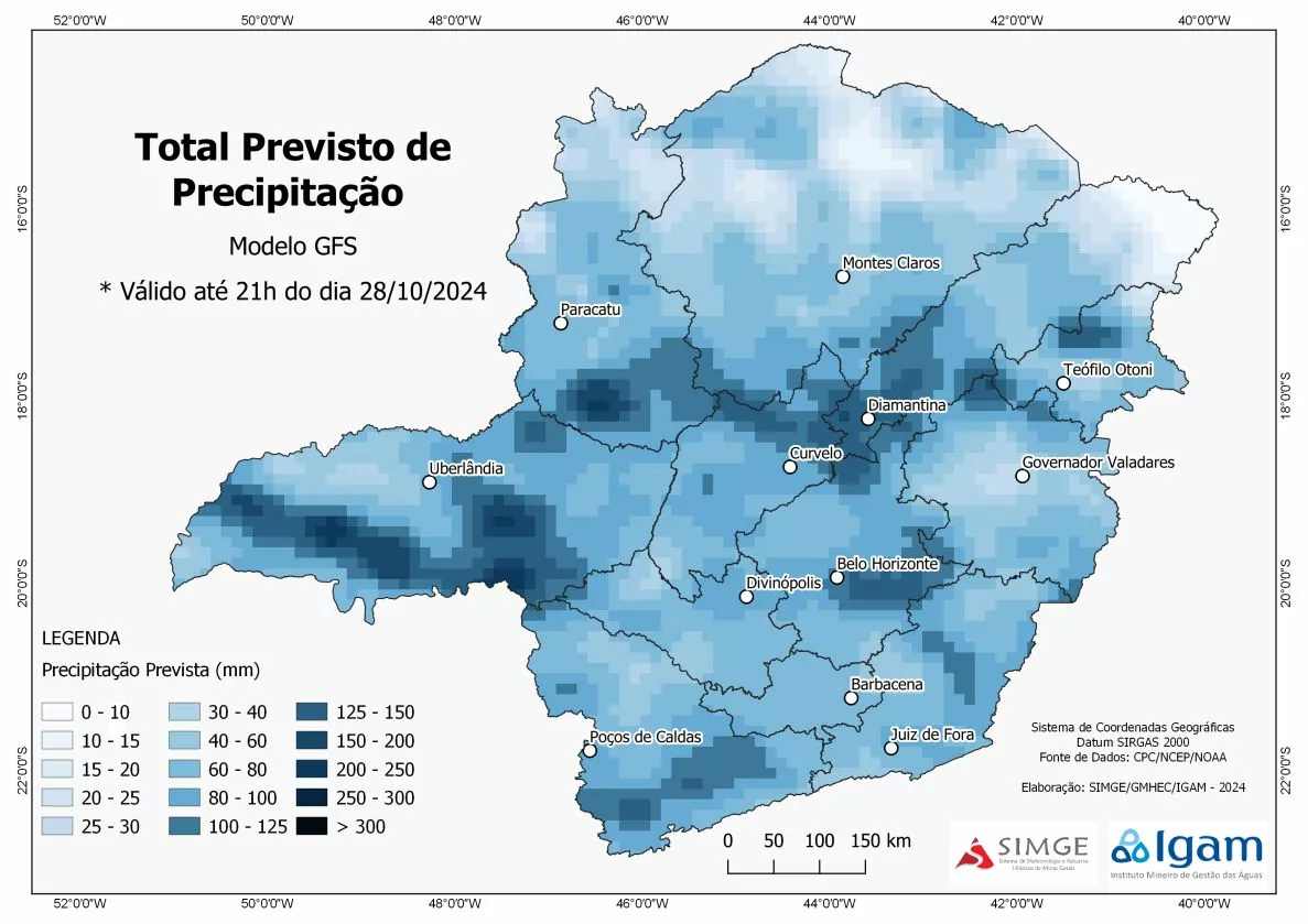 MINAS GERAIS EM ALERTA NAS PRÓXIMAS 72 HORAS