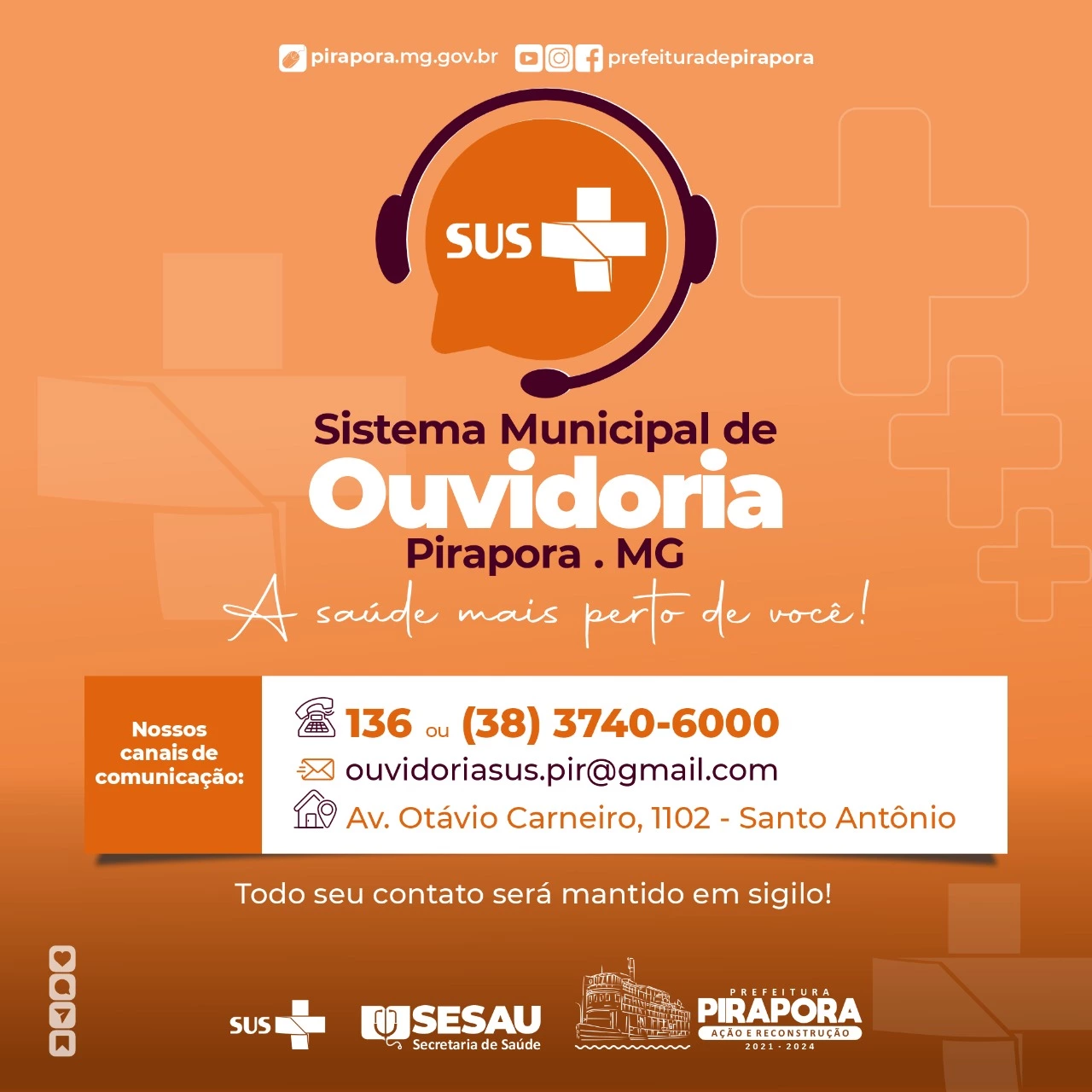 Ouvidoria da Secretaria de Saúde de Pirapora/SUS