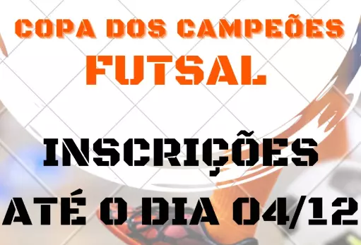 Copa dos Campeões de Futsal de Pirapora com inscrições abertas