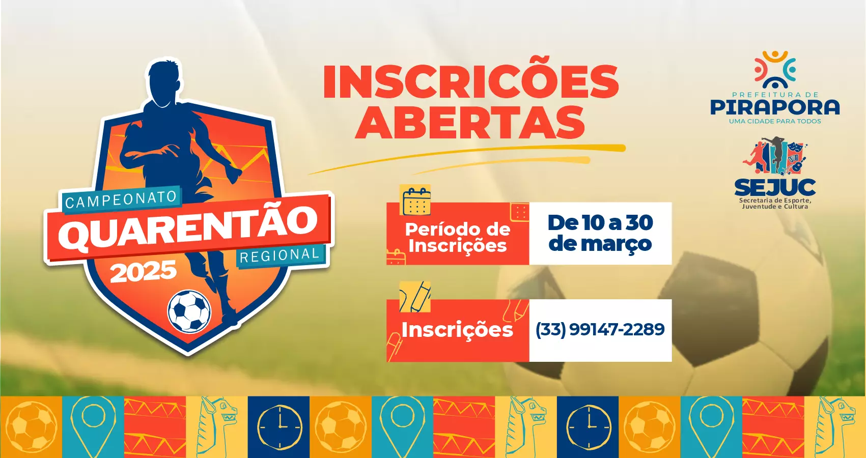 ​Prefeitura de Pirapora está com inscrições abertas para o Campeonato Regional Quarentão