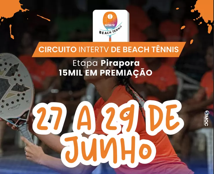 Praia do Areião em Pirapora vai receber o 2º Circuito InterTV de Beach Tennis