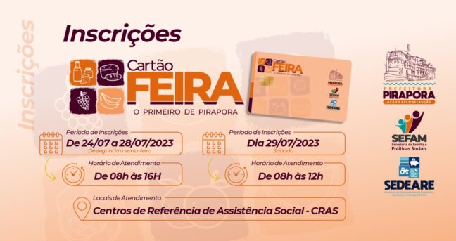 ABERTURA DE SELEÇÃO PÚBLICA PARA O PROGRAMA CARTÃO FEIRA