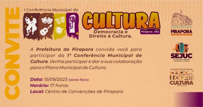 Prefeitura de Pirapora realizará a 1ª Conferência Municipal de Cultura