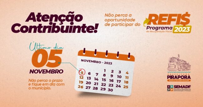 Atenção contribuinte, últimos dias para participar do REFIS!