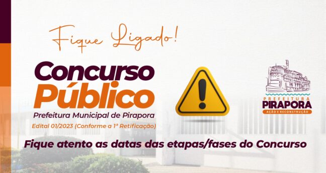 Atualização: Concurso Público da Prefeitura de Pirapora