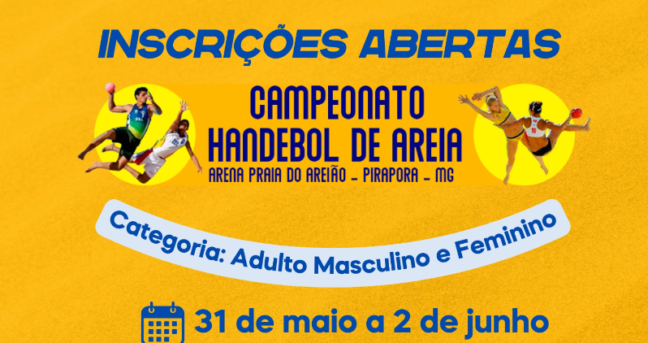 Inscrições para o Campeonato de Handebol de Areia se encerram na segunda-feira (27/05)