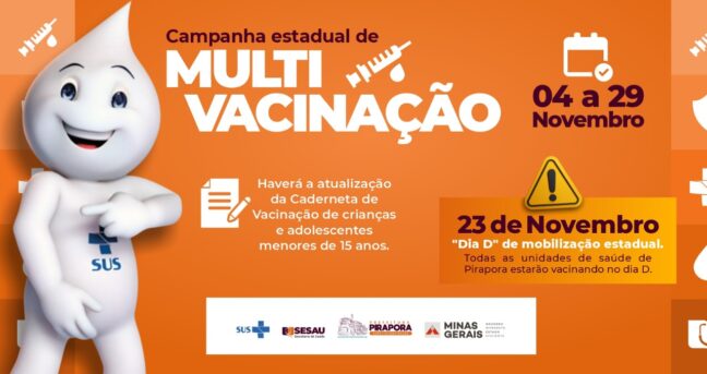 Campanha estadual de multivacinação de crianças e adolescentes