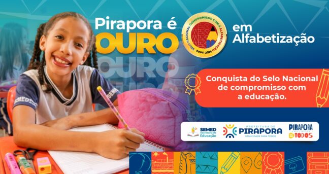 Pirapora foi condecorada com o Selo Ouro do MEC por compromisso com a alfabetização